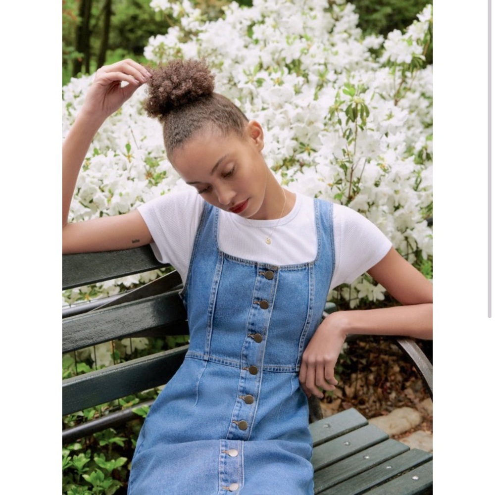 UO Button Down Denim Mini Dress